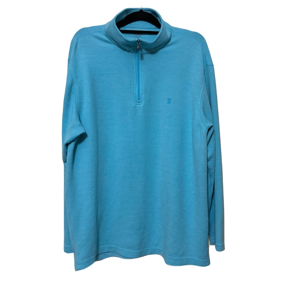 Izod Light Blue Quarter-Zip Sweater